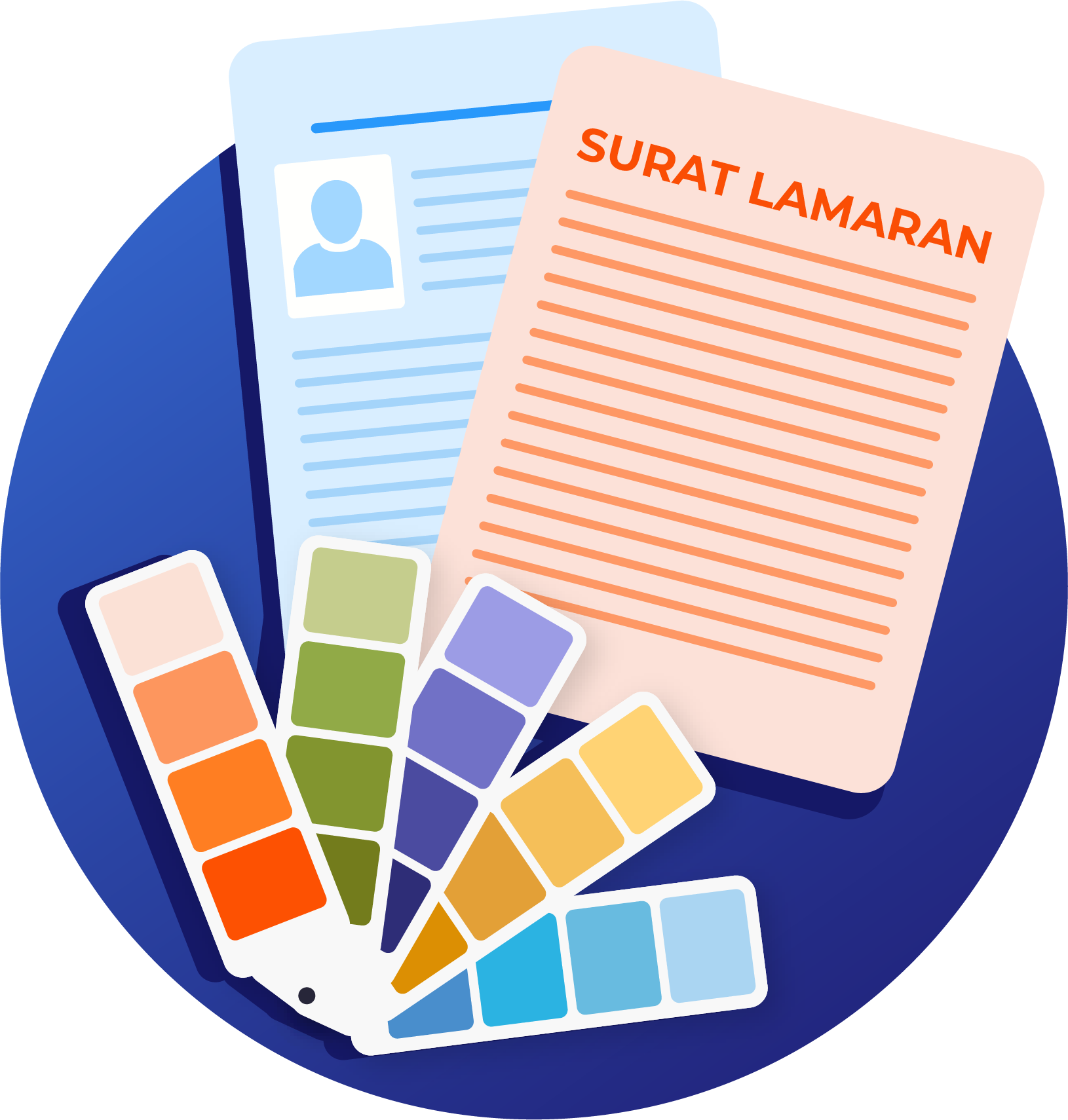 Warna Desain CV dan Surat Lamaran Kerja